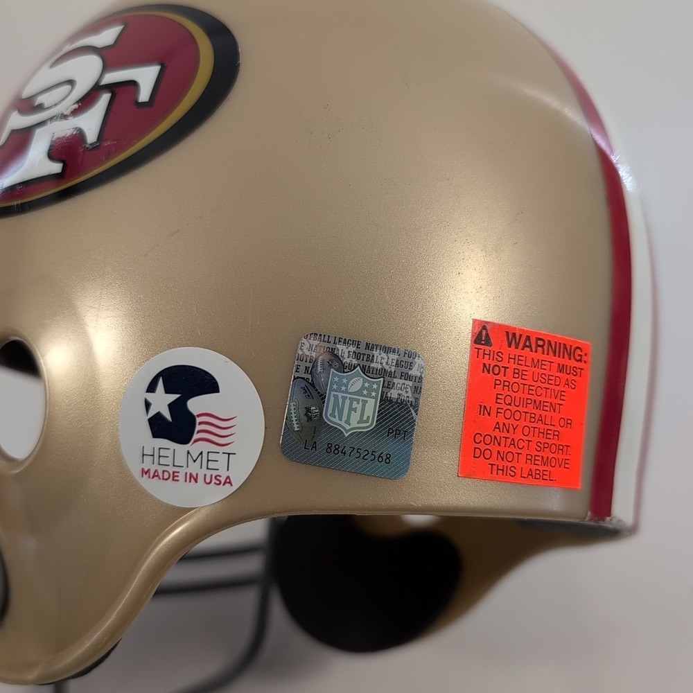 FRANKLIN San Francisco 49ers Youth Football Helmet - Gold/Red Color - Picture 7 of 8